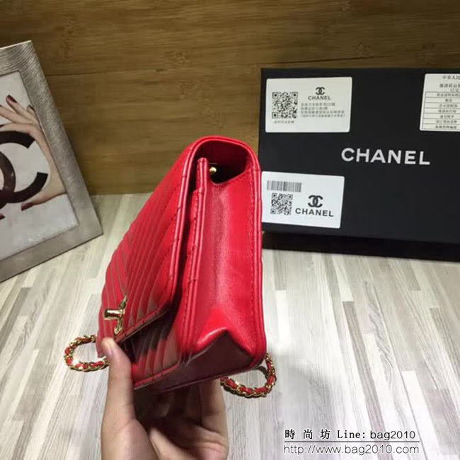 香奈兒CHANEL V982新款新顏色專櫃品質羊皮鏈條小包 DSC1257